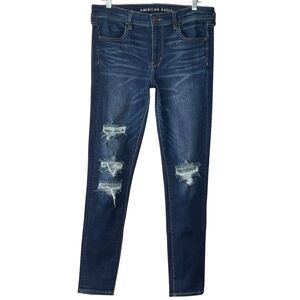 American Eagle Distressed Jegging Jeans Size 12 Long Next Level Stretch 12L